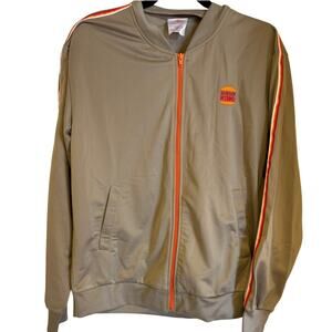 Burger King Jacket Brown Manager Employee Bomber Fast Food Full Zip Small